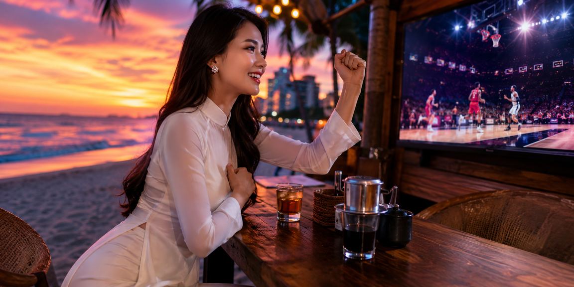 Không khí cá cược thể thao và xổ số sôi động tại Đà Nẵng với trang phục áo dài truyền thống