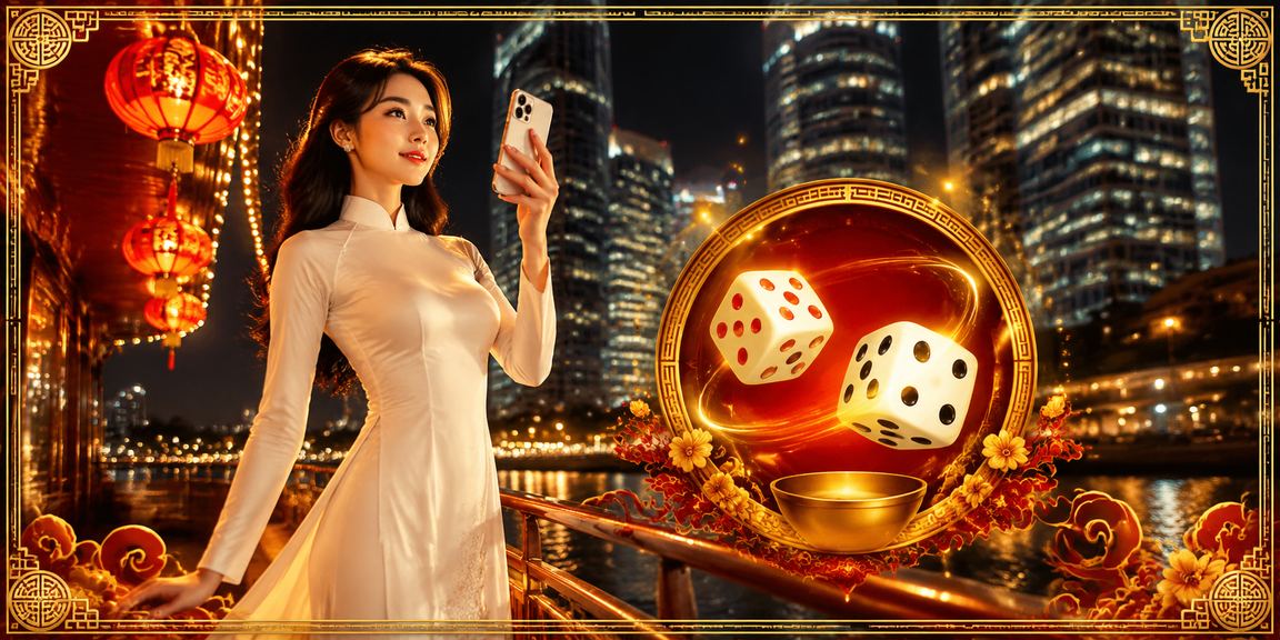 Khung cảnh trò chơi trực tuyến tại Hà Nội với trang phục áo dài truyền thống