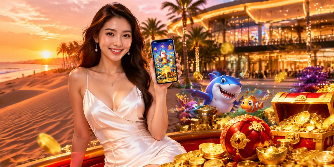 Người dùng sử dụng điện thoại trải nghiệm casino trực tuyến tại bãi biển Mũi Né Việt Nam